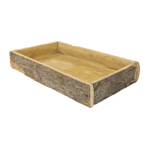 Charola rectangular de madera de 47x32x7cm