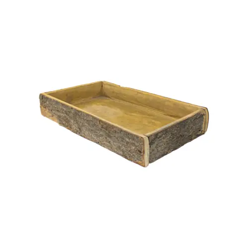 Charola rectangular de madera de 35x20x7cm