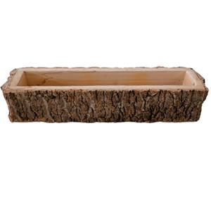 Maceta rectangular de madera de 40x12x8cm
