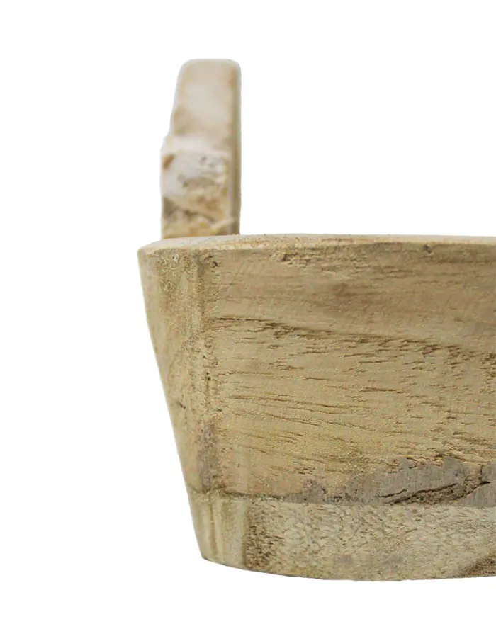 Maceta rectangular de madera con agarraderas de 26x24x6x11cm - Image 4