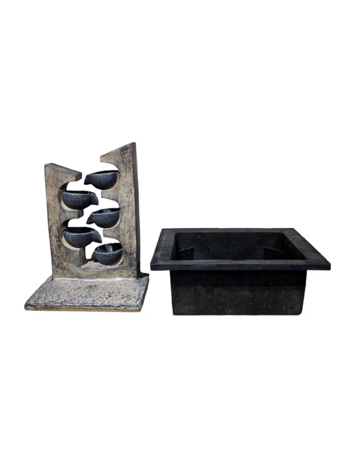 Fuente de poliresina caida zig-zag de 13x12x17cm - Image 2
