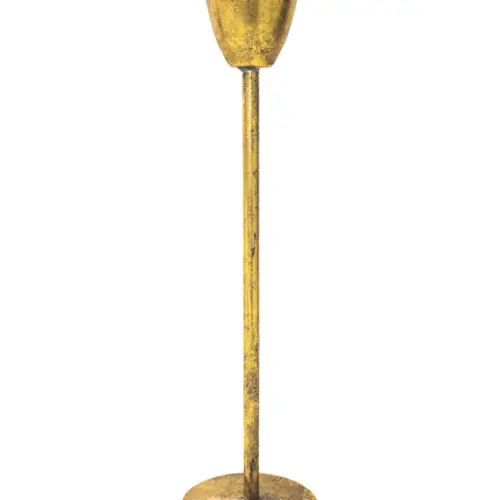 Candelabro de metal dorado