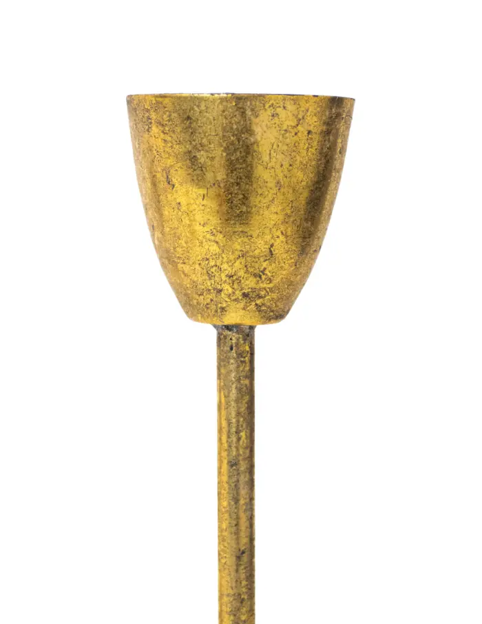 Candelabro de metal dorado - Image 2