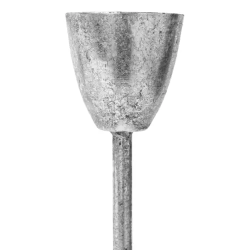 Candelabro de metal plateado
