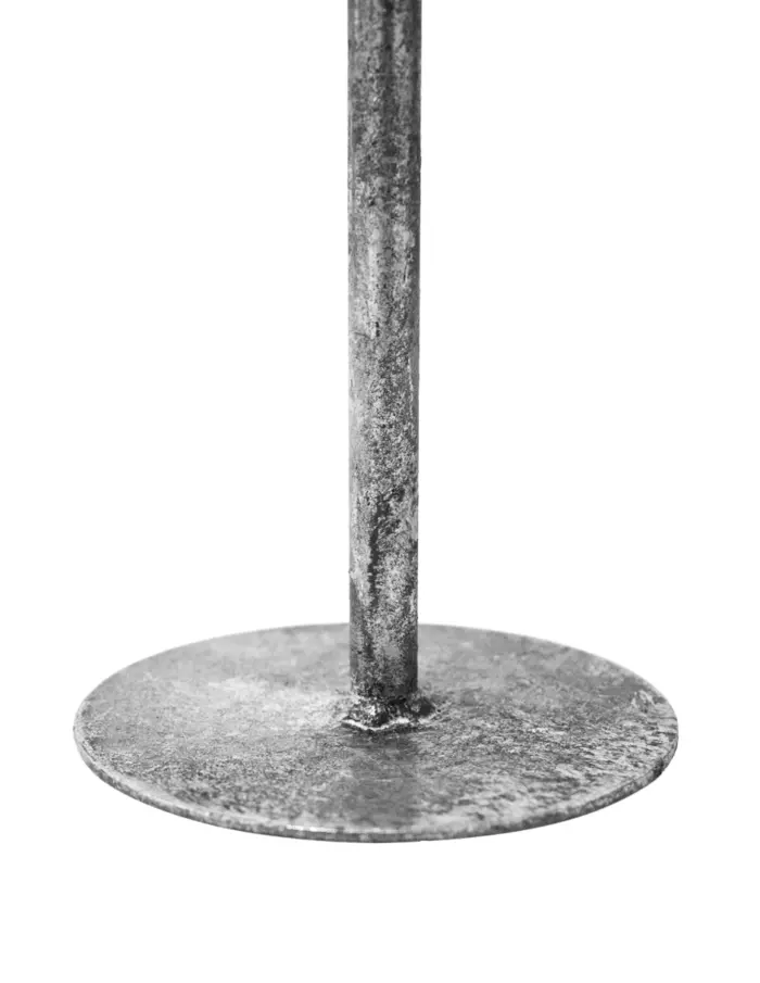 Candelabro de metal plateado - Image 3