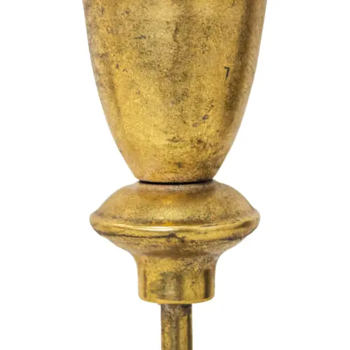 Candelabro de metal dorado