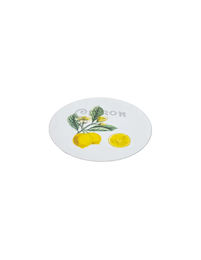 Plato de peltre blanco estampado limones de 22x22cm - Image 2