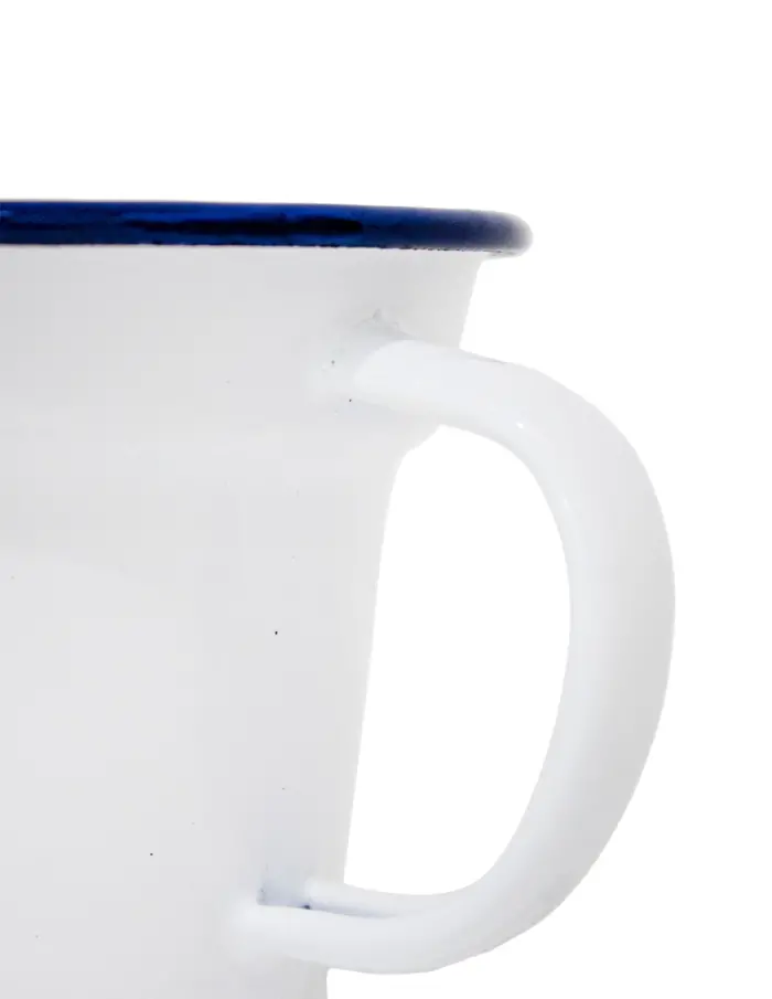 Taza de peltre blanca estampado limones de 10.5x10.5x9cm - Image 3