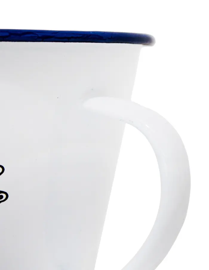 Taza de peltre blanca estampado Camarón de 10.5x10.5x9cm - Image 3