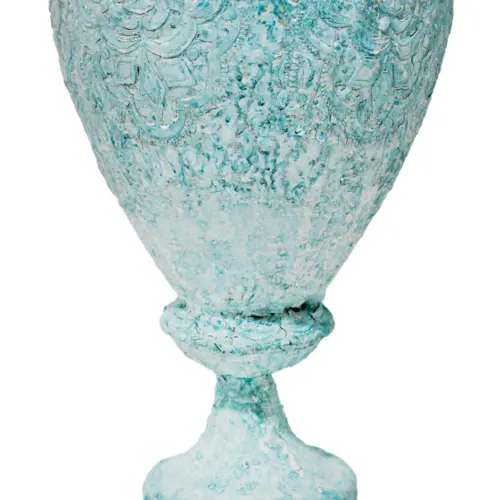 Copa de poliresina diseño medieval azul de 19x19x27cm
