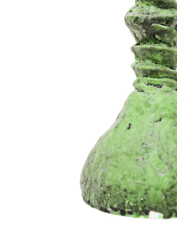 Candelabro de piedra en espiral verde de 11x11x30cm - Image 3