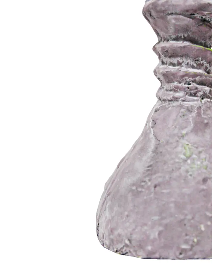 Candelabro de piedra en espiral morado de 11x11x30cm - Image 3