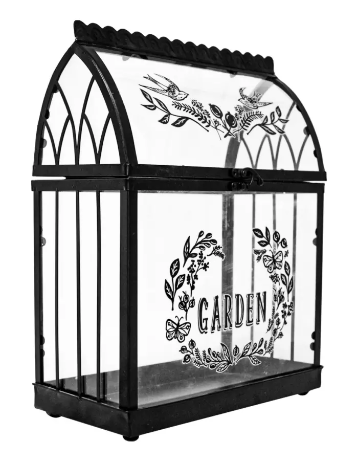 Terrario de cristal con metal de 30x15.5x40cm - Image 2