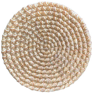 Plato de madera con incrustaciones de conchas de 38cm