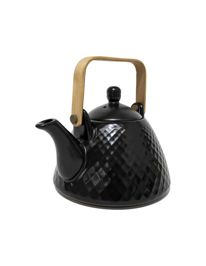 Tetera de cerámica negra - Image 2