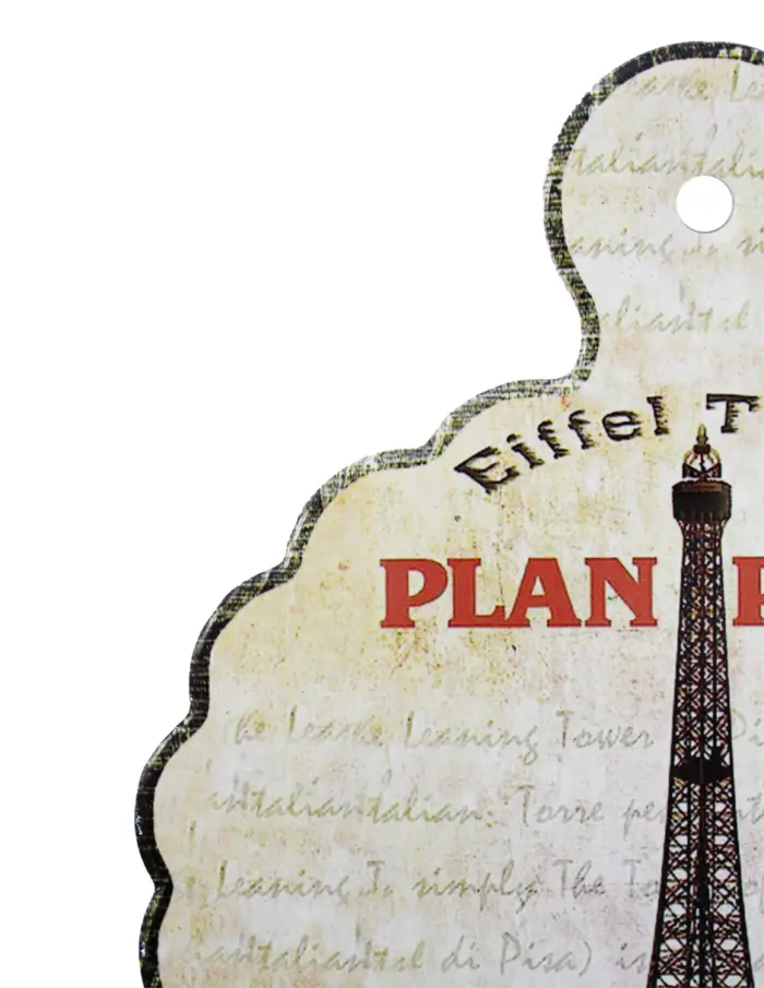 Portacalientes de porcelana estampado Torre Eiffel de 20x25cm - Image 3