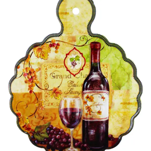 Portacalientes de porcelana estampado uvas de 20x25cm