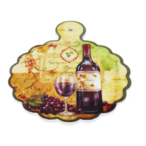 Portacalientes de porcelana estampado uvas de 20x25cm