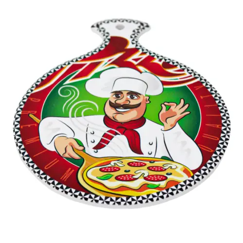 Portacalientes de porcelana estampado Chef de 20x25cm