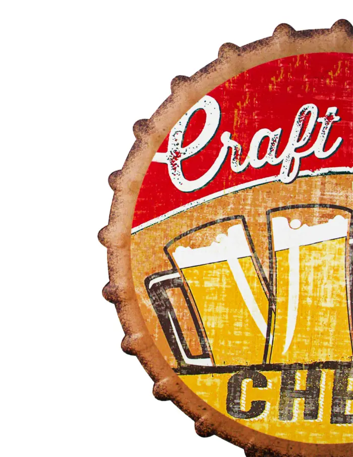 Porta calientes diseño corcholata de letrero de cerveza de 20x20cm - Image 3