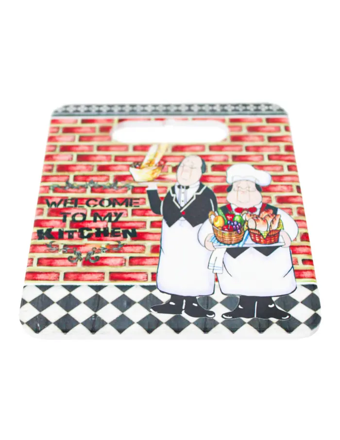 Portacalientes rectangular con diseño Chef y Mesero de 18x24cm - Image 2