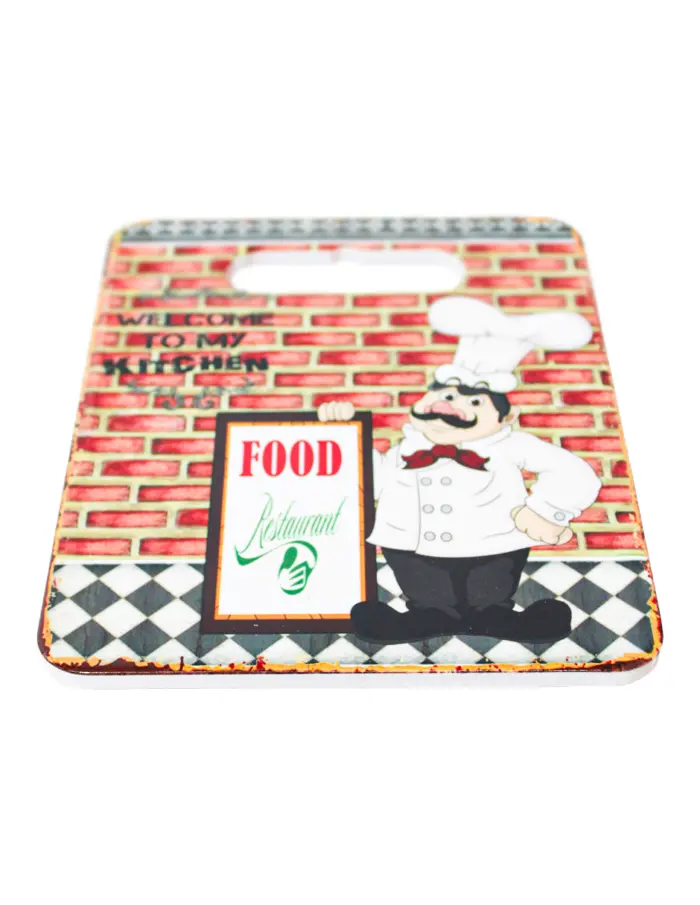 Portacalientes rectangular con diseño Chef y Pizarron de 18x24cm - Image 2