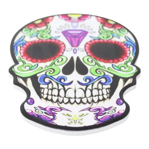 Porta caliente diseño Calavera color blanca con diseño de 15x20cm