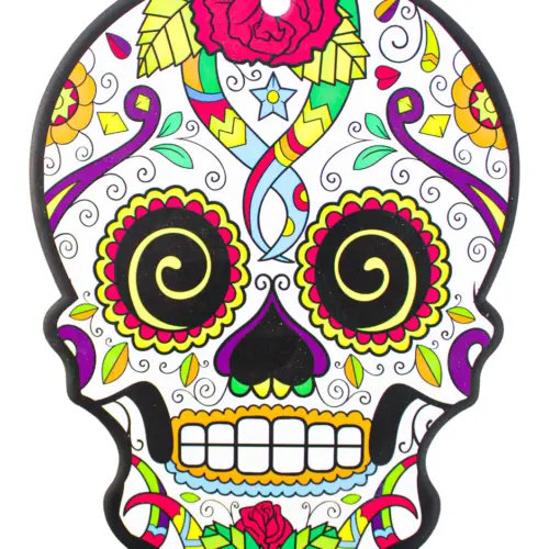 Porta caliente diseño Calavera color blanca con diseño de 15x20cm