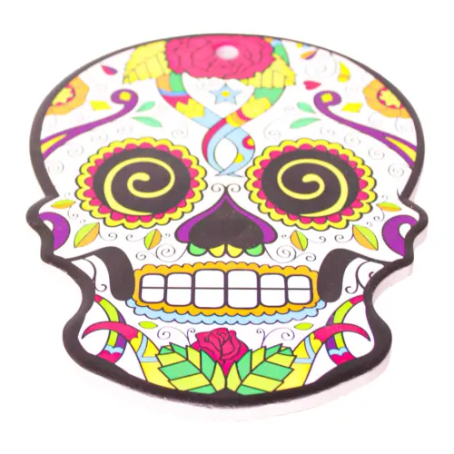 Porta caliente diseño Calavera color blanca con diseño de 15x20cm