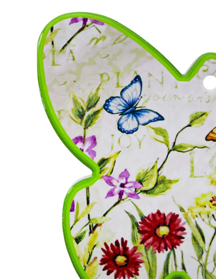 Porta calientes diseño mariposa verde con estampado de flores y mariposas de 17x19cm - Image 3