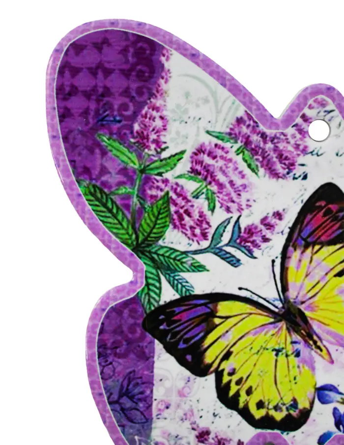 Porta calientes diseño mariposa morada con flores y mariposas de 17x19cm - Image 3