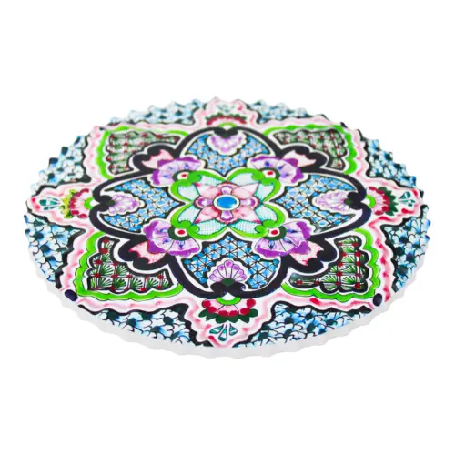 Porta calientes redondo diseño flor de colores de 18x18cm