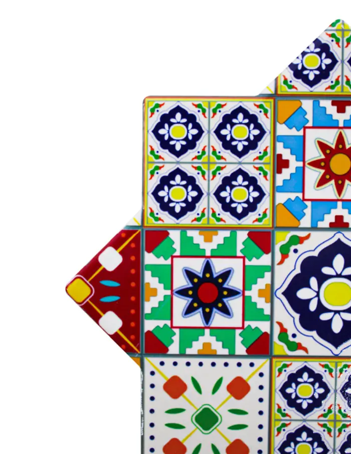 Porta calientes diseño estrella de colores de 20x20cm - Image 3