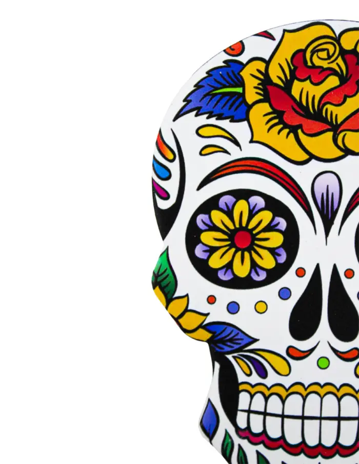 Juego de 4 portavasos diseño Calaveras de colores de 9x12.5cm - Image 4