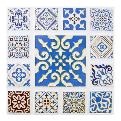 Portacalientes diseño mosaico de colores de 20x20cm