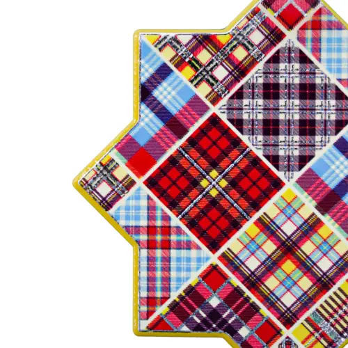 Juego de 6 porta vasos diseño estrellas con cuadros de 10x10cm