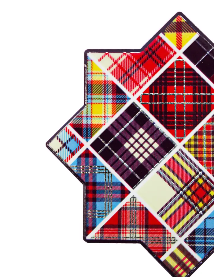 Juego de 6 porta vasos diseño estrellas con cuadros de 10x10cm - Image 3