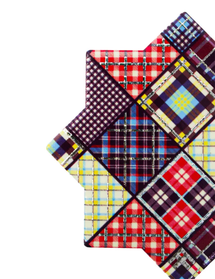 Juego de 6 porta vasos diseño estrellas con cuadros de 10x10cm - Image 4