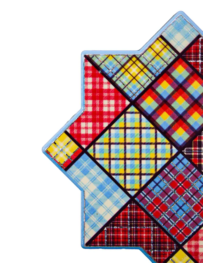 Juego de 6 porta vasos diseño estrellas con cuadros de 10x10cm - Image 5
