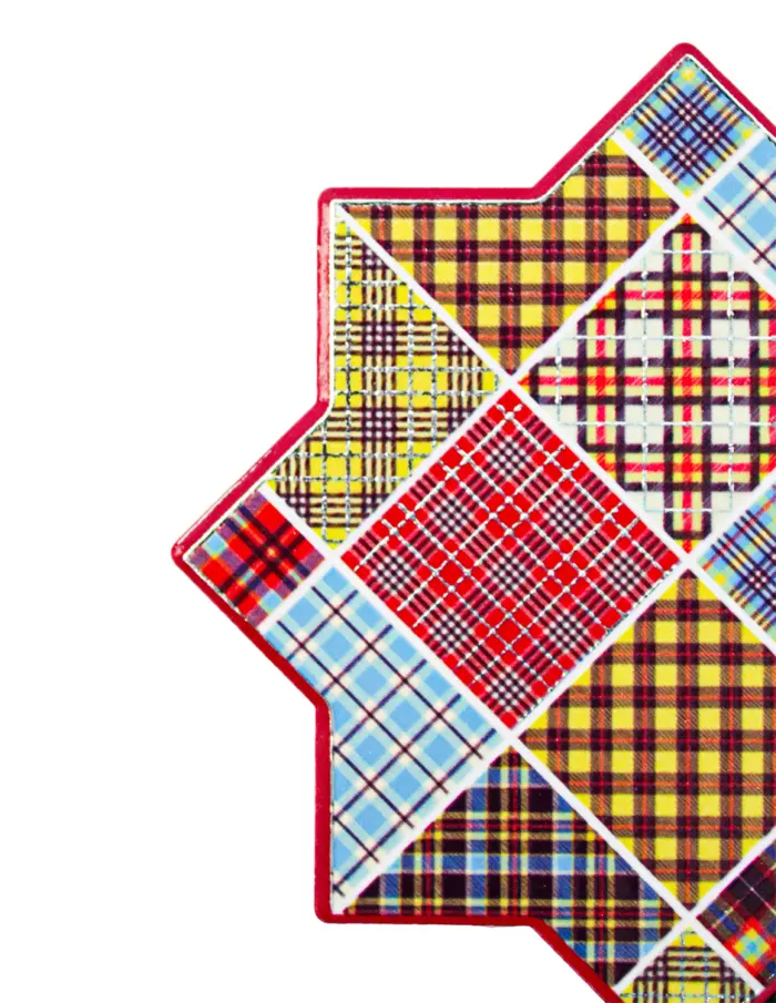 Juego de 6 porta vasos diseño estrellas con cuadros de 10x10cm - Image 6