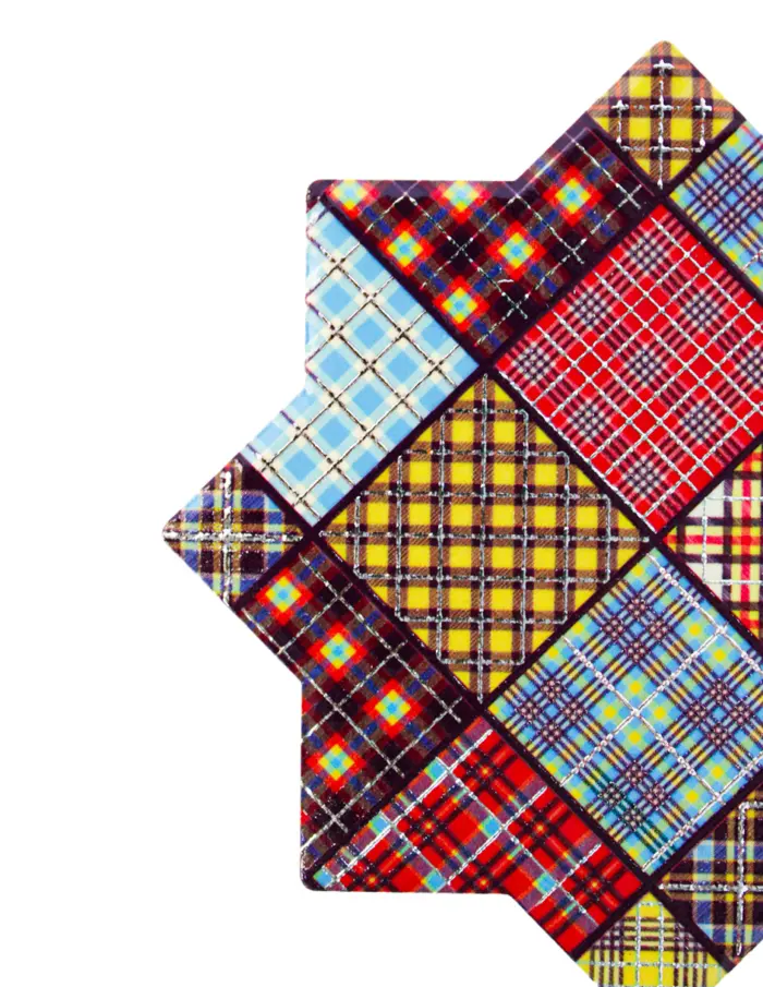 Juego de 6 porta vasos diseño estrellas con cuadros de 10x10cm - Image 7