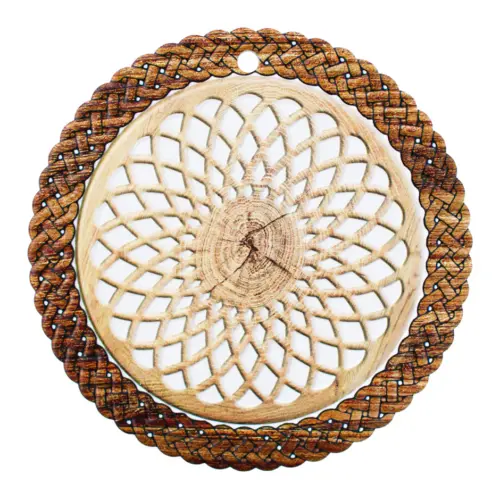 Portacaliente diseño mandala cafe de 20x20cm
