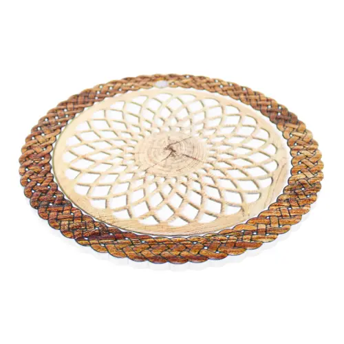 Portacaliente diseño mandala cafe de 20x20cm