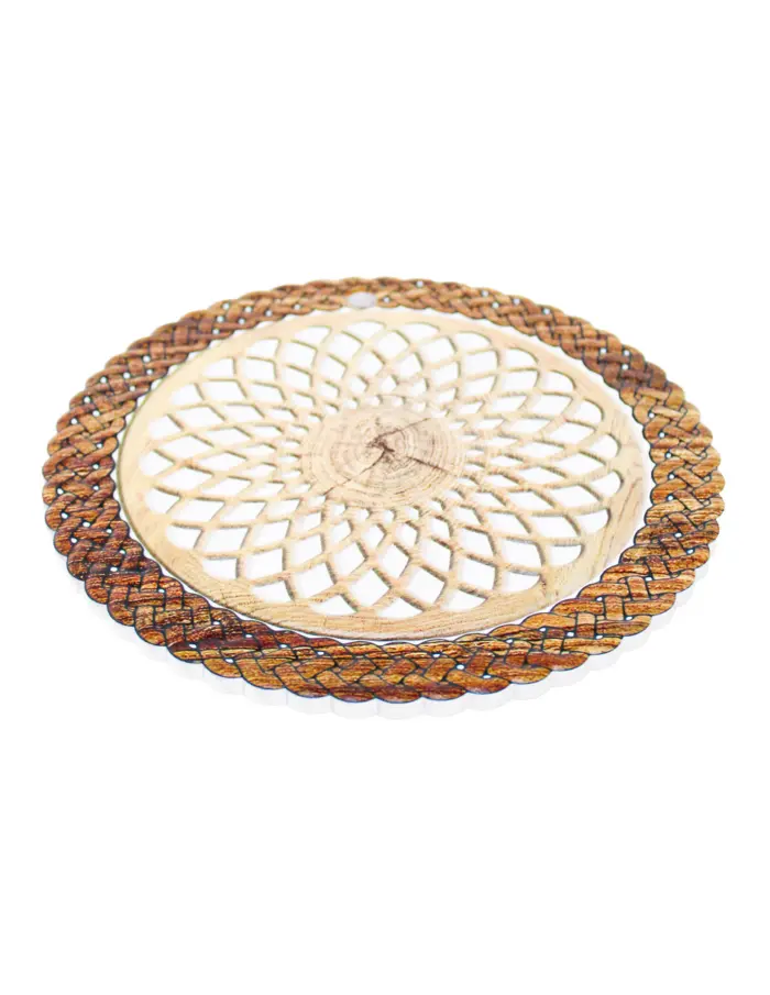 Portacaliente diseño mandala cafe de 20x20cm - Image 2