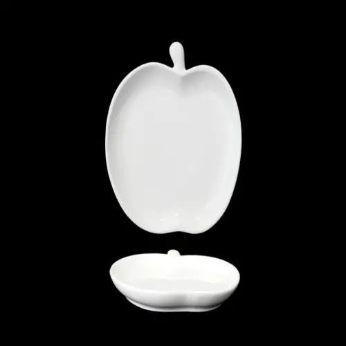 Plato de porcelana blanca