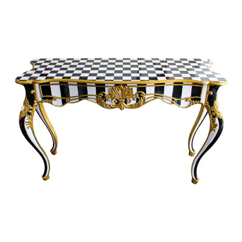Credenza a cuadros blancos