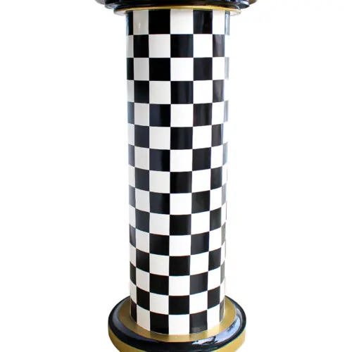 Columna a cuadros blancos