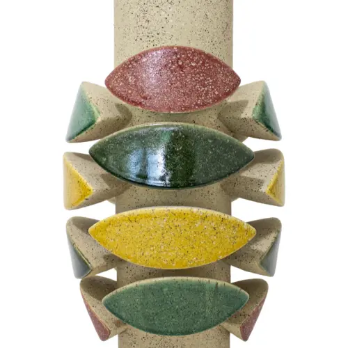 Florero de resina diseño piedras de colores de 23.2×23.2×40.5cm