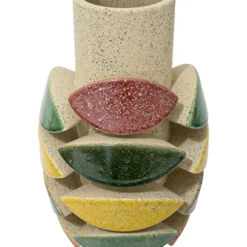 Florero de resina diseño piedras de colores de 23.2×23.2×40.5cm