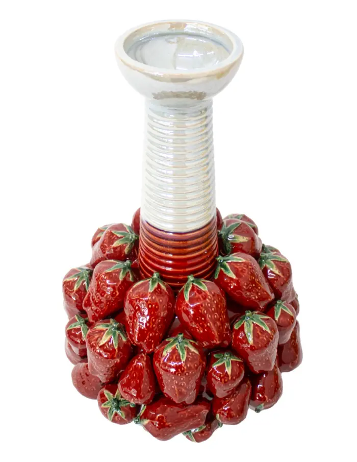 Florero de porcelana diseño fresas de 29x29x46cm - Image 2